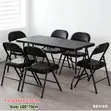 Black Affordable Table and Chair Set - 1