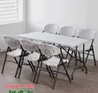 Black Affordable Table and Chair Set - 2