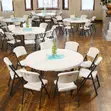 10-Person Round Foldable Dining Table - 3