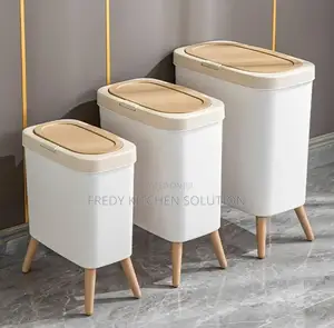 Set of 3 Hard Plastic Dustbins