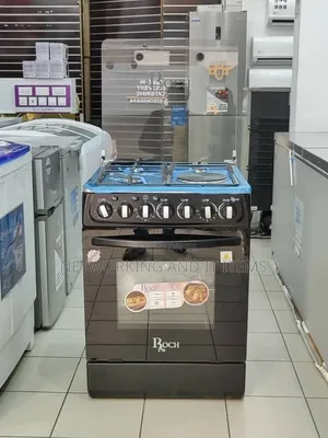 Roch Gas Cooker 60x60, 3+1 Burners, Electric Oven, Grill