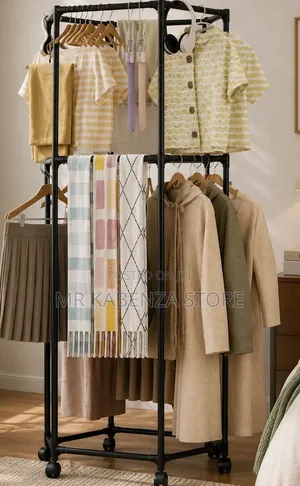 360-Degree Rotating Clothes Rack