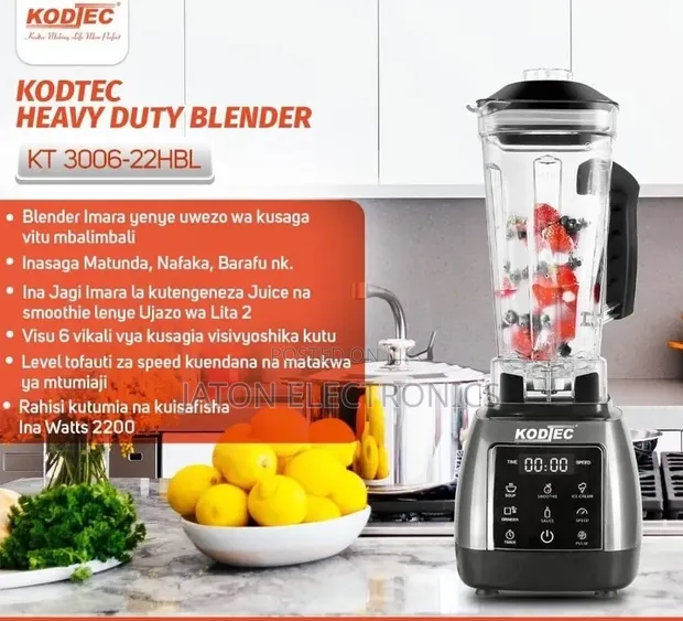 Kodtek Heavy Duty Blender 2L - 1