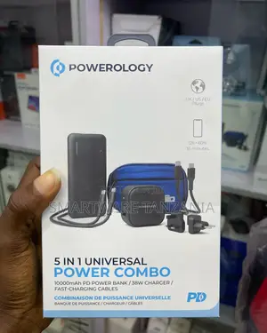 Powerology 5-in-1 Power Combo 10000mAh 38W Charger