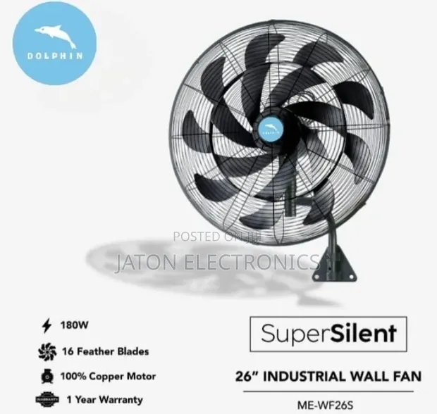 Dolphin 26'' Fan ya Ukutani ya Viwandani - Haipigi Kelele - 1