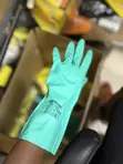 Safety Boy Nitrile Working Gloves - XL, Green - 1