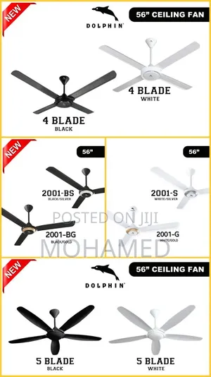 Dolphin Ceiling Fans (3, 4, 5 Blades)