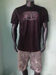 Set ya T-Shirt na Capri Boyfriend Jeans za Wanaume - 1