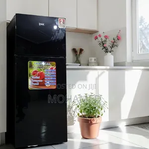 Pmax Refrigerator 185L Black Glass