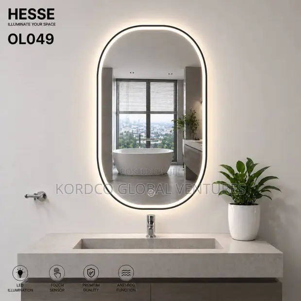 KORDCO GLOBAL Bathroom Mirror with LED Lights 80x60cm - 1