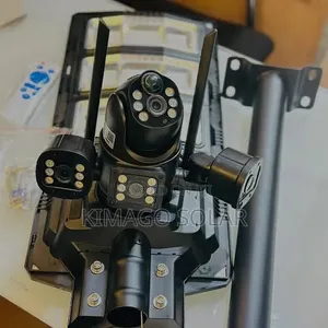 Taa ya Solar ya 450W na Kamera ya AI yenye Lenzi 3