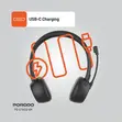 Porodo Office Wireless Headset - Black - 4