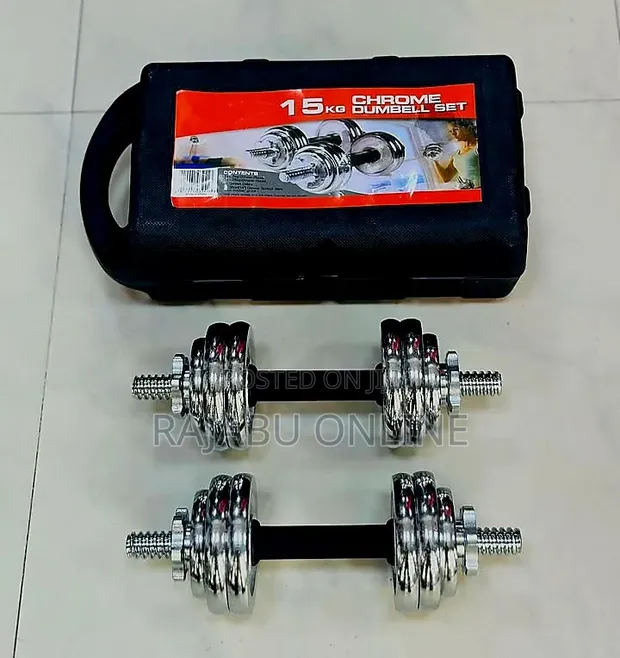 15kg Cast Iron Dumbbell Set - Brand New - 1
