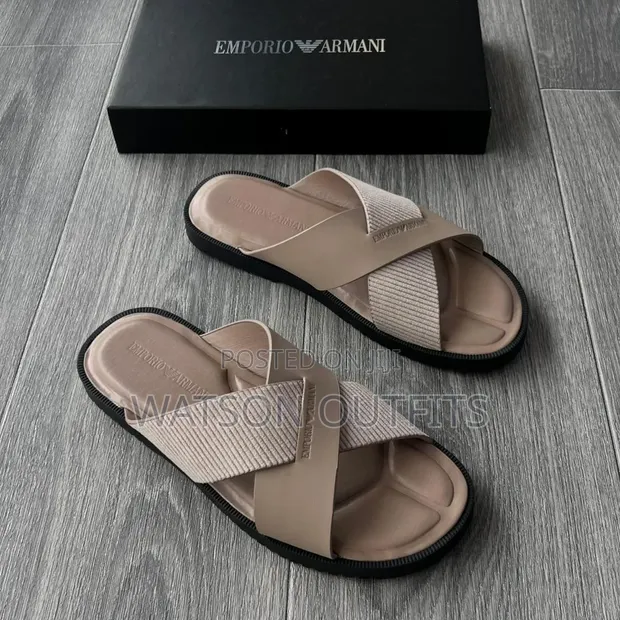 Emporio Armani Men's Leather Sandals - 1