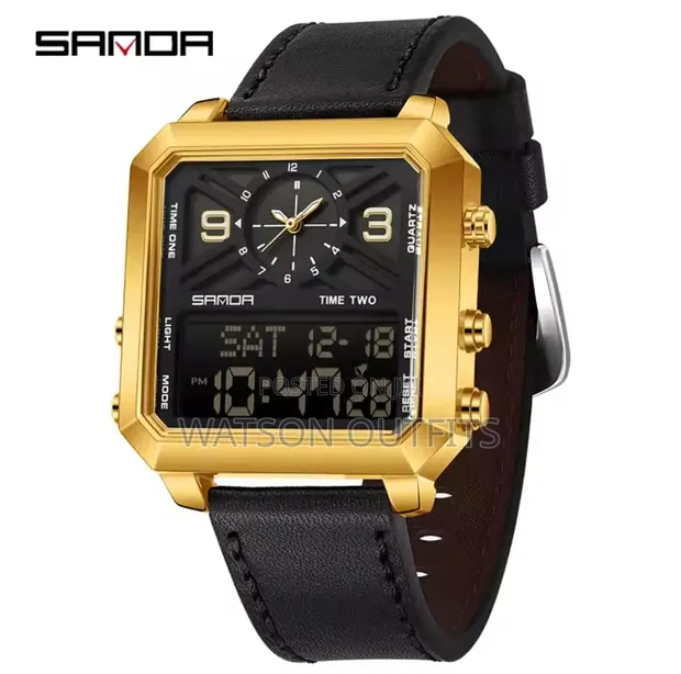 New Sanda Men's Watch with Leather Strap - 1
