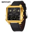 New Sanda Men's Watch with Leather Strap - 1