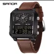 New Sanda Men's Watch with Leather Strap - 2
