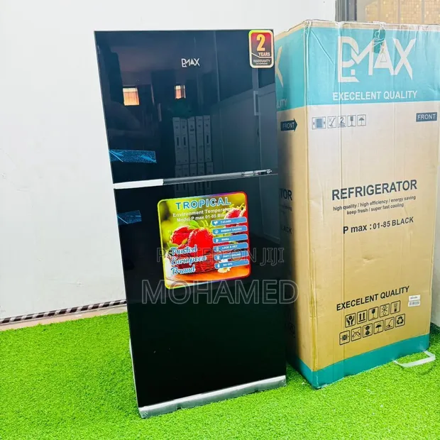 Pmax Fridge Black Glass (185L) - 1