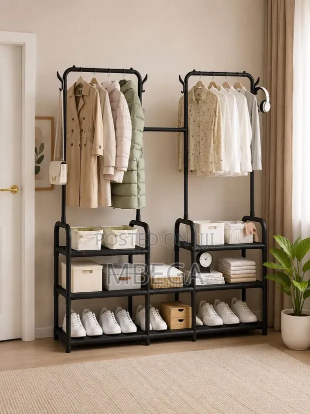 Multi-functional Coat and Shoe Rack - 1
