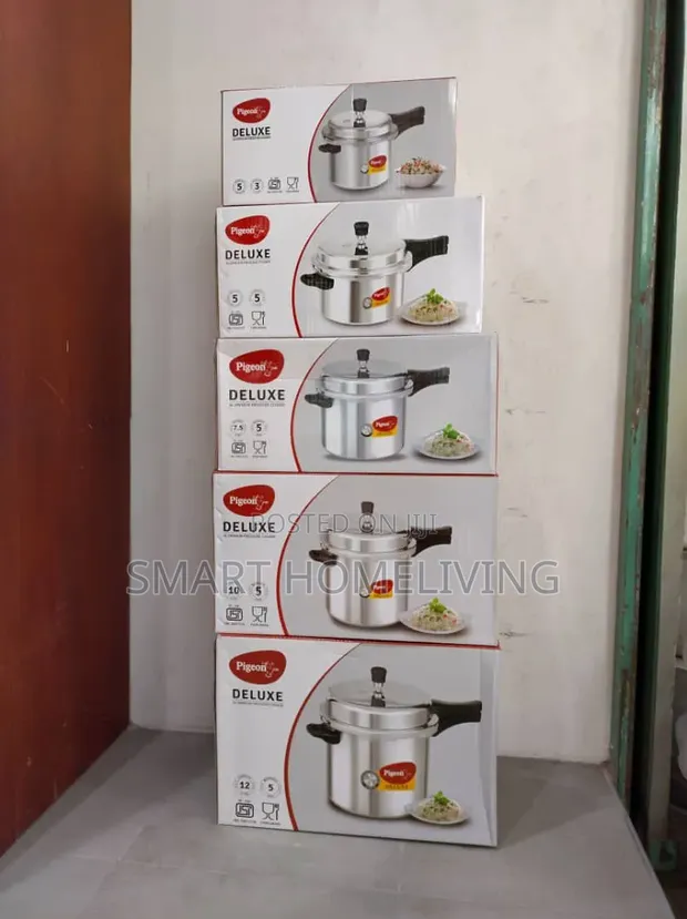 Pigeon Deluxe Aluminium Pressure Cooker (3L-12L) - 1