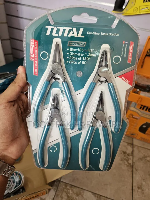 Total Circlip Plier Set 4pcs 125mm (5 Inch) - 1