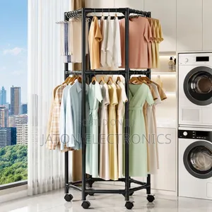 360-Degree Rotating Clothes Rack