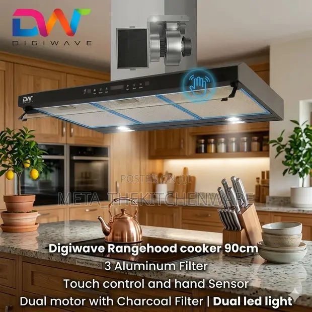 Digiwave 90cm Rangehood Cooker with Touch Control & Handsensor - 1