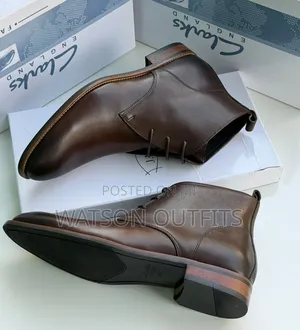 Men's Clarks Leather Boots - Brand New