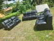 Used Recliner Sofa Set (3:2:1:1) in Fiber and Spring - 3