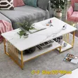 Rectangular Coffee Table - White and Black - 1