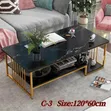 Rectangular Coffee Table - White and Black - 2