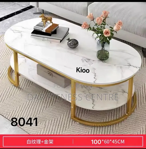 Marble Glass Coffee Table - 1