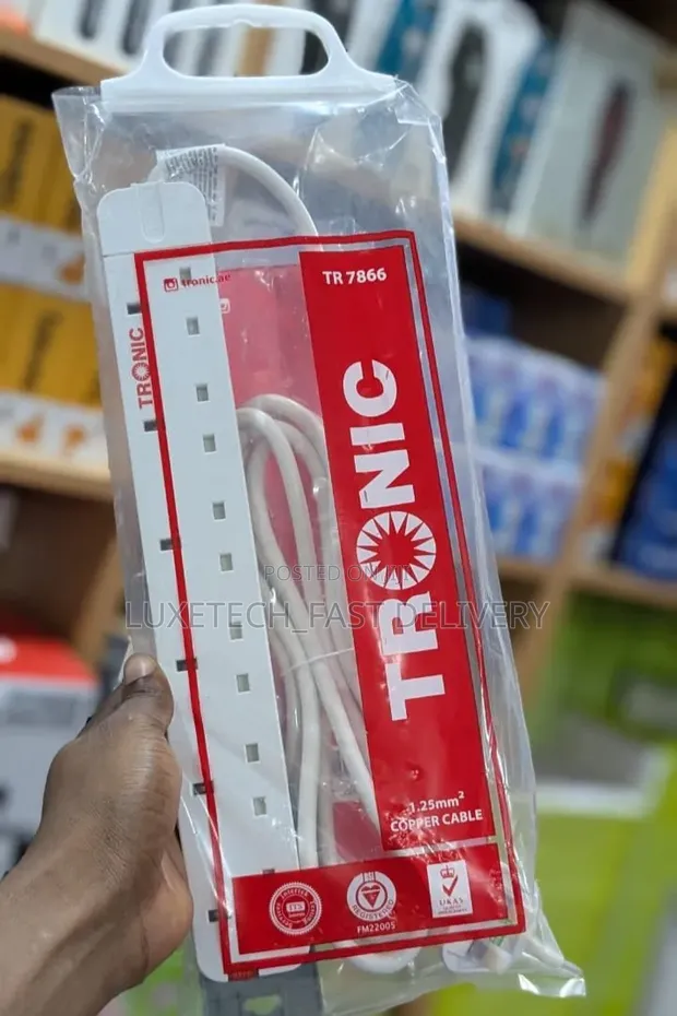 Tronic 6-Way Electrical Extension Cable 3m - 1
