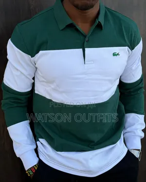 T-Shirt za Mikono Mirefu za Uspa & Lacoste za Wanaume