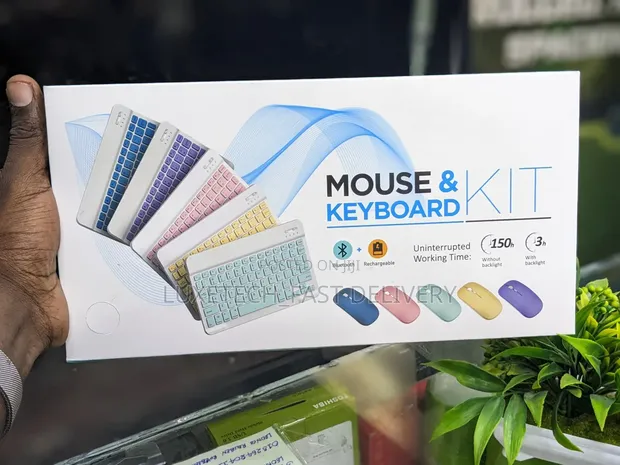 Generic Rechargeable Wireless Bluetooth Keyboard & Mouse Combo - 1