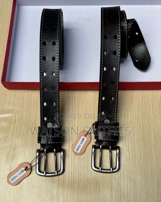 Men's Leather Belt - Branded - 1