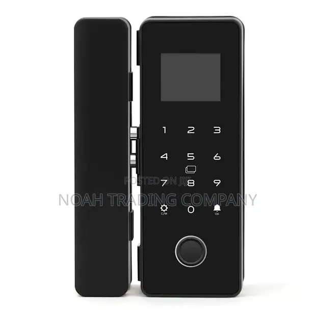 Glass Door Smart Lock - Biometric, Card, Key - 1