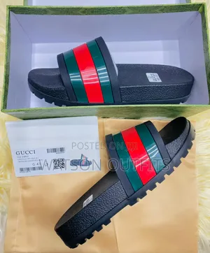 Men's Gucci Leather Sandals - Brand New