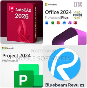 AutoCAD 2026-2027 + MS Office 2024 + Project Pro + Bluebeam Revu 21