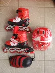 Kids Adjustable Roller Skates Set (Sizes 34-37) - 2