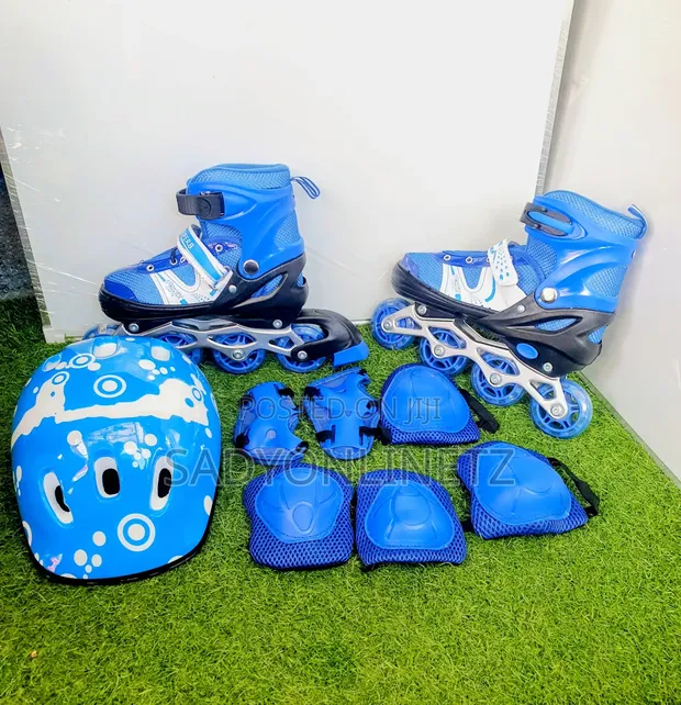 Adjustable Roller Skates (Sizes 34-37) with Lights - 1