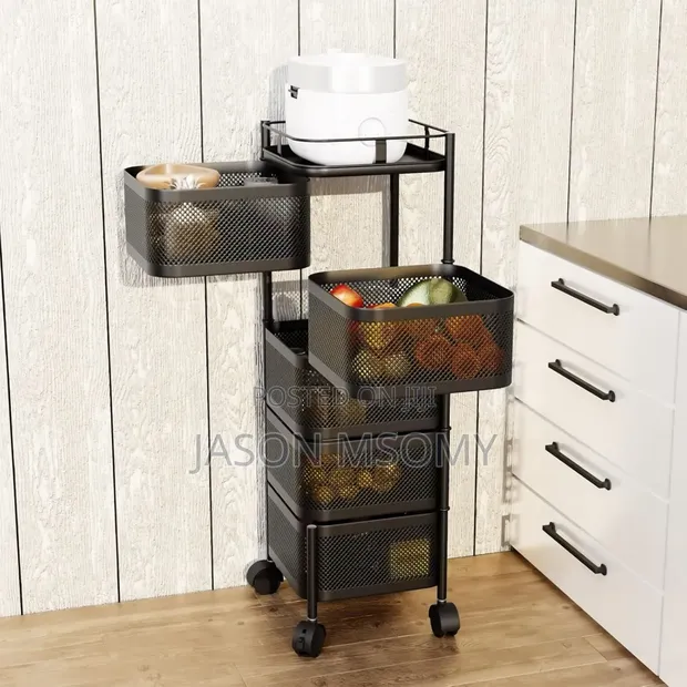 Trolley ya Jikoni ya Ngazi 5 Zinazozunguka - 1