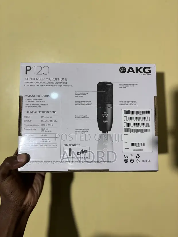 AKG P120 Condenser Microphone kwa Studio Recording & Podcasting - 1