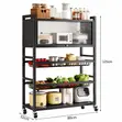 Multi-Tier Kitchen Appliance Rack with Transparent Cabinet - 1