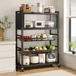 Multi-Tier Kitchen Appliance Rack with Transparent Cabinet - 2