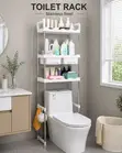 3-Tier Stainless Steel Toilet Storage Rack with Shelves - 2