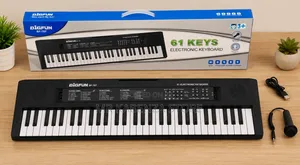 Bigfun 61 Keys Electronic Keyboard with Microphone