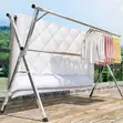 Foldable Clothes Drying Rack - Stainless Steel - 1