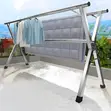 Foldable Clothes Drying Rack - Stainless Steel - 4