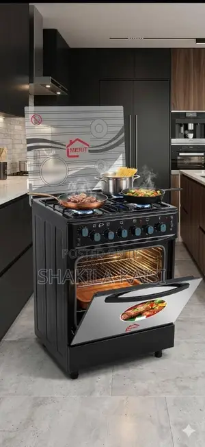 Merit Standing Gas Cooker - 3 Gas + 1 Umeme
